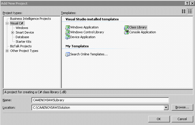 Creating the C# Class Library Project