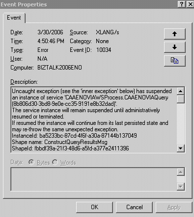 Using the Event Viewer to Debug Issues