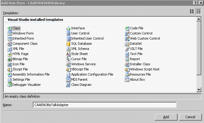 Creating the C# Adapter Class