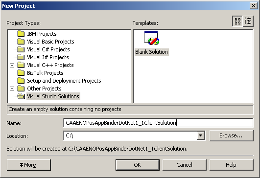 Setting Up the Visual Studio .NET Solution