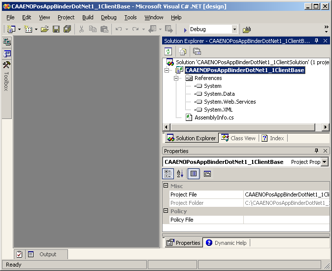 Configuring the C# Class Library Project
