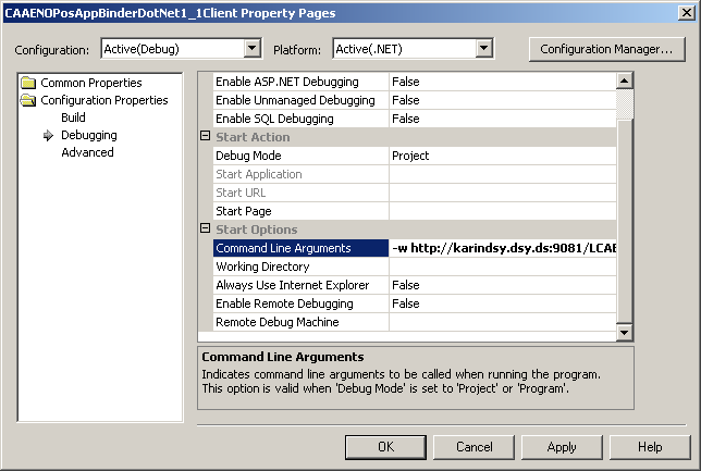 C# Console Application Project Properties