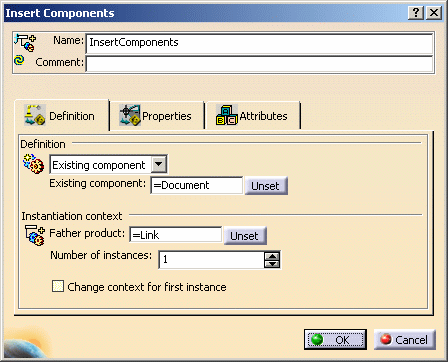 Insert Components Behavior